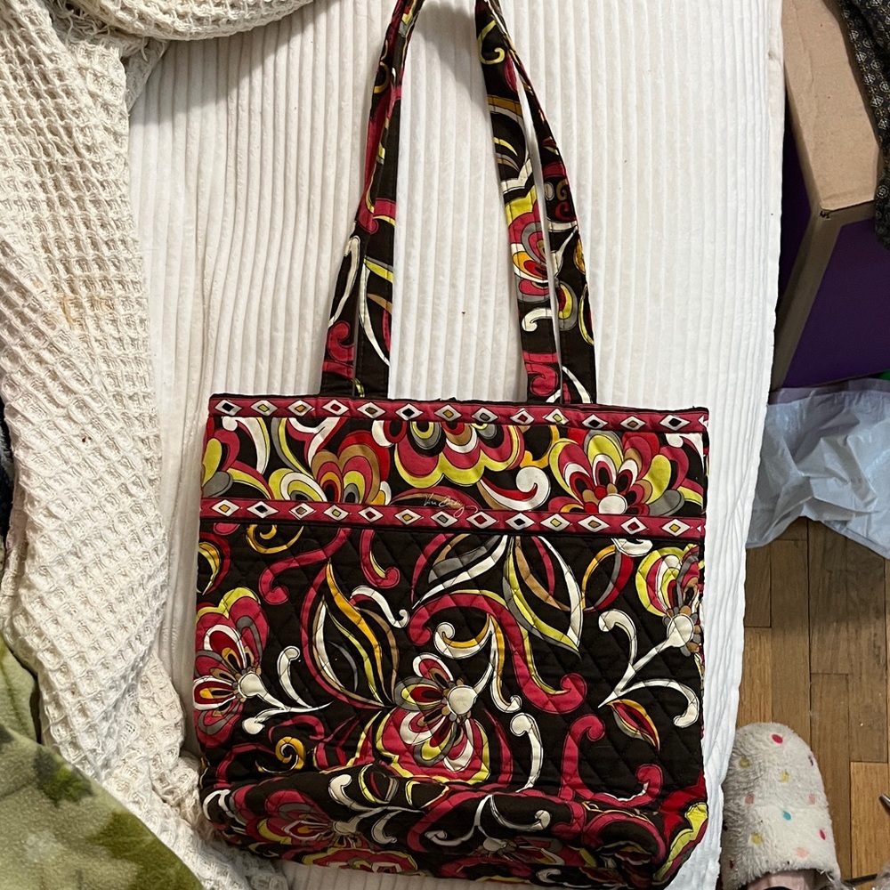 Vera Bradley Multicolor Brown Puccini Floral Tote - Picture 4 of 7